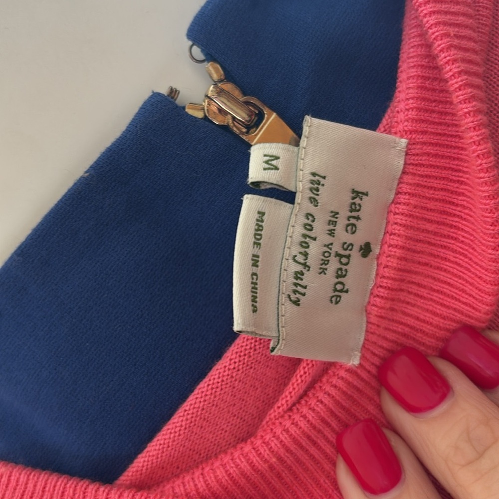 Women's Kate Spade Coral beaded Cardigan Sweater medium - Picture 6 of 12
